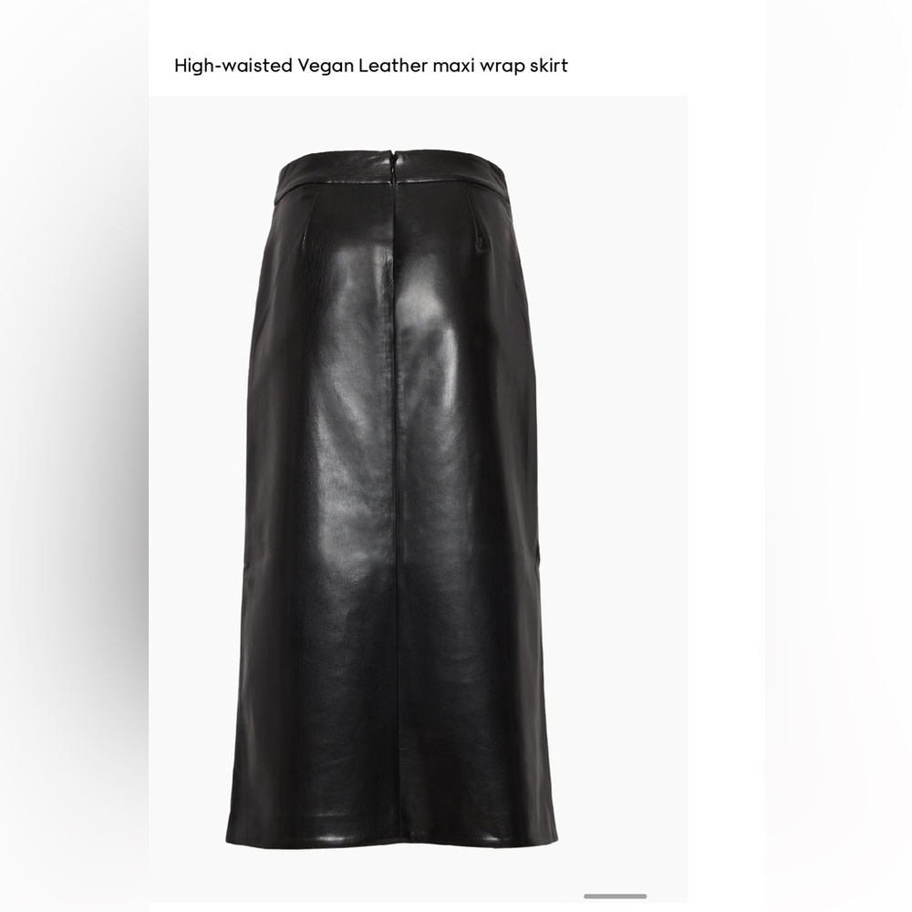 Babaton Black Vegan Leather Pencil Skirt
